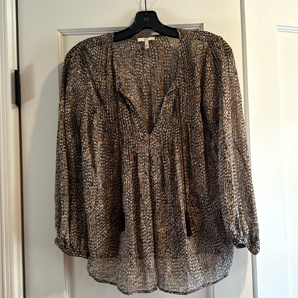 Joie silk tunic with tassels